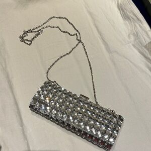 Silver Rhinestone Clutch